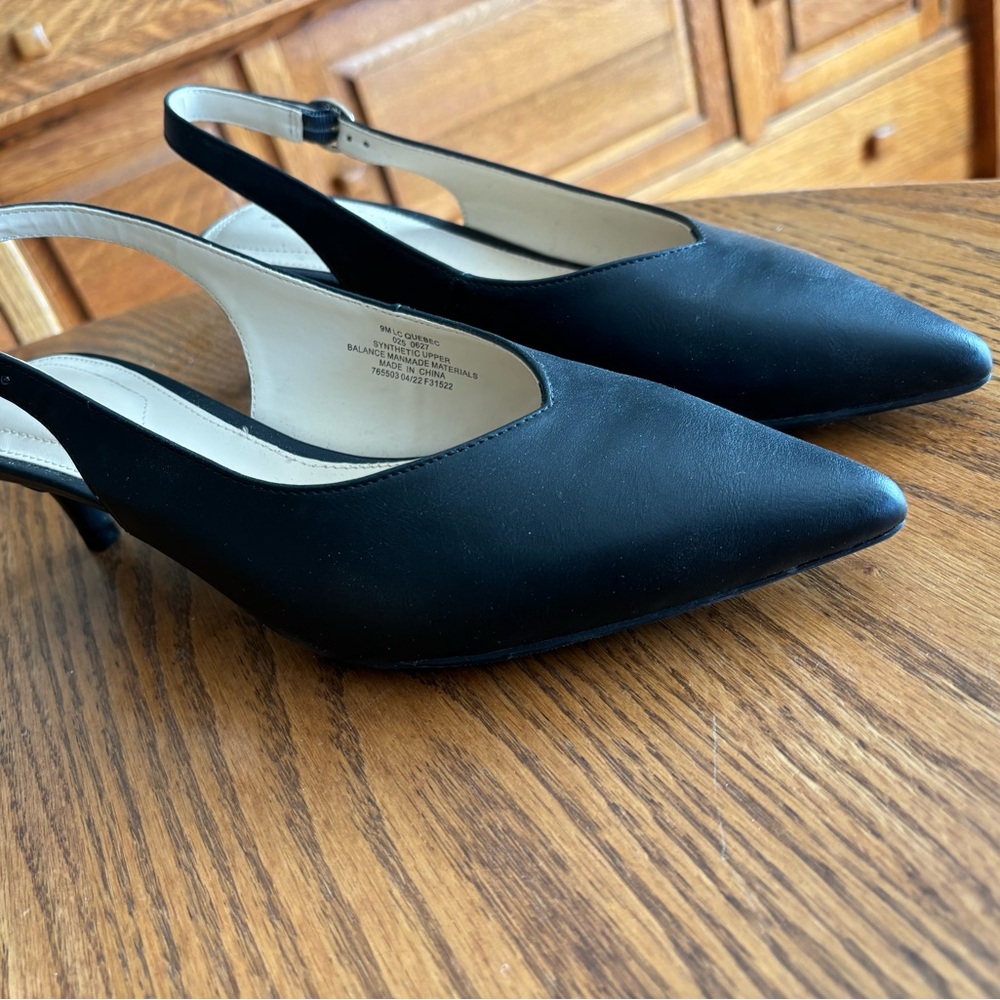 Black - Liz Claiborne - Women’s Kitten Heel Dress Shoes - Size 9 M - Pointed Toe